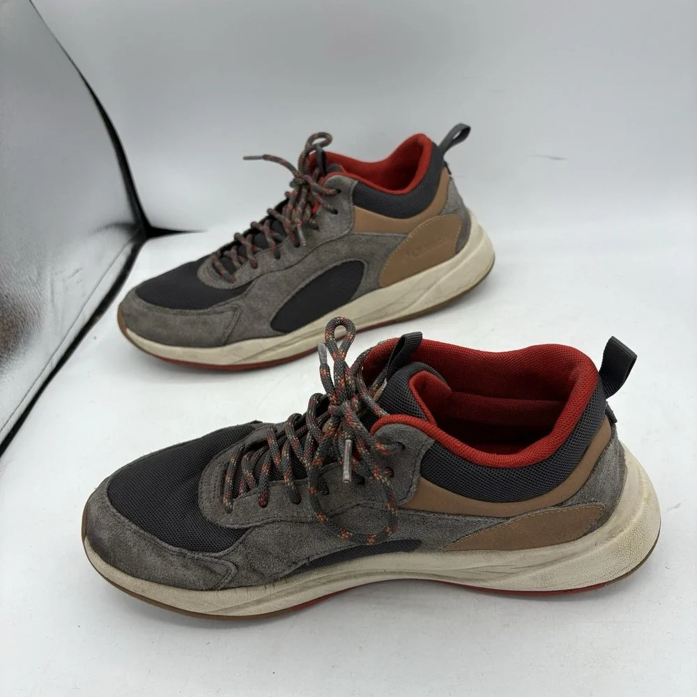 Columbia Hiking Shoes Mens Size 9.5 Pivot Mid Gray Camp Trail Leather